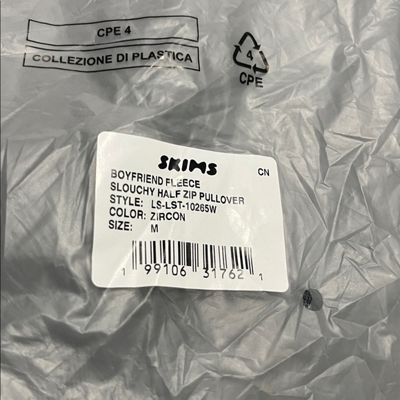 NEW SKIMS Zircon Boyfriend Fleece Sweater - Picture 7 of 10